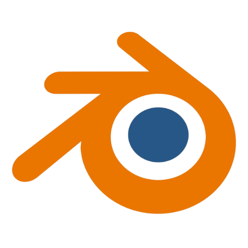 Logo du logiciel de modélisation 3D Blender
